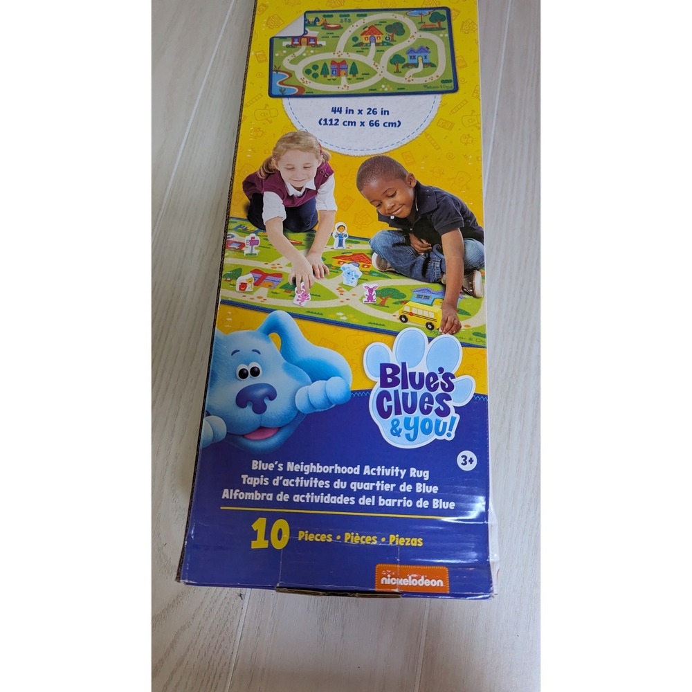 Melissa & Doug Blues Clues & You Neighborhood Activity Rug 44x26 Playset 10pc - Picture 2 of 9